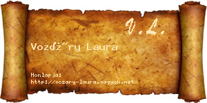 Vozáry Laura névjegykártya